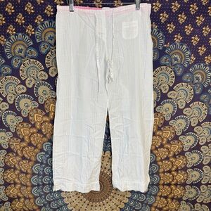 🦋5/20$🦋 white sheer pajama pants w/sparkly stripes